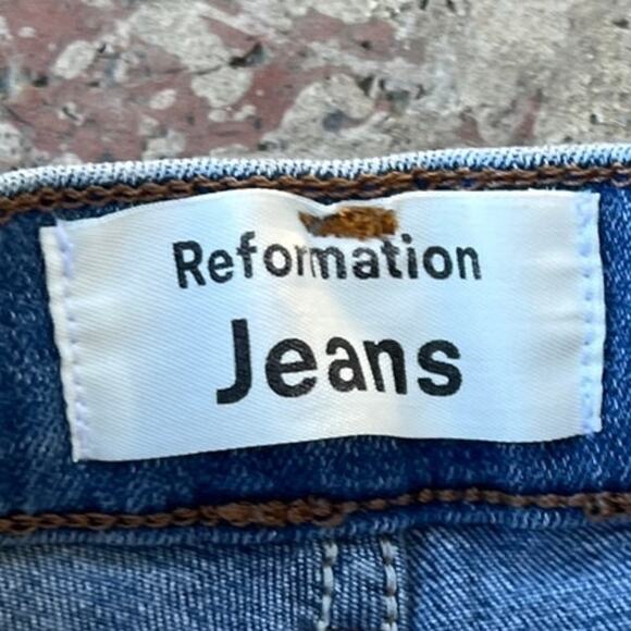 Reformation Jeans Skinny Size 25 Blue Slim - Picture 2 of 3
